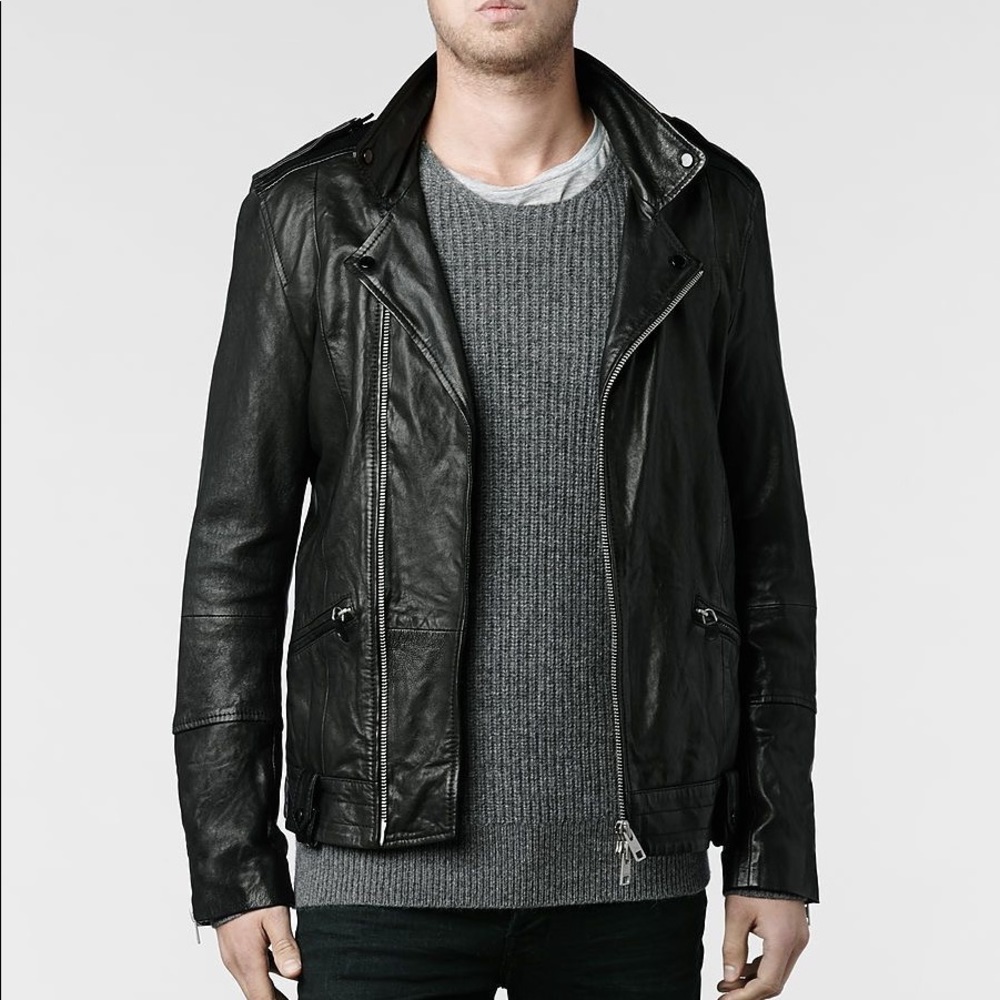 Allsaints “Griffin” Leather Biker Jacket